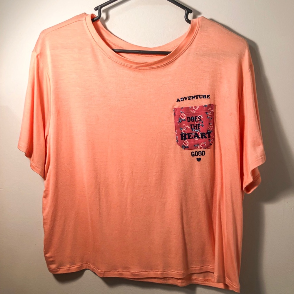 Justice light pink crop top